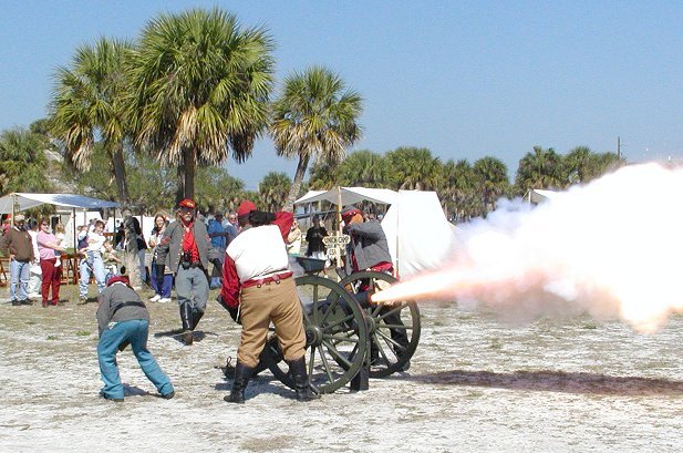 Cannon fires!
