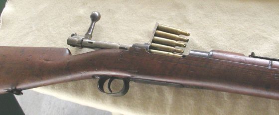 Magazine on a Mauser rifle